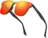 DUBERY Rimless Flat Sunglasses for Men Women Trendy One Piece Eyeglasses UV400 Protection,Black/Red...