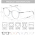 ZENOTTIC Round Optical Glasses Transparent Frame Clear Lens Eyewear Non-prescription Eyeglasses for Women...