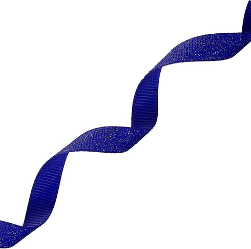 Morex Ribbon Dazzle Glitter Grosgrain Ribbon, 3/8-Inch by 20-Yard, Electric Blue (Model: 99002/20-352)...