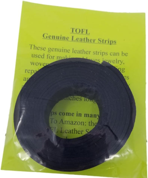 TOFL Genuine Top-Grain Leather Strap | 72 Inches Long | 1 Inch Wide | 1/16 Inch Thick (4-5 oz) | 1 Leather Strip for DIY Arts & Craft Projects, Cl...