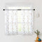 MRTREES Sheer Tier Curtains White, Voile Bathroom Tiers Rod Pocket, Leaves Embroidery Bedroom Curtain Panels Half Window Treatment for Living Room...