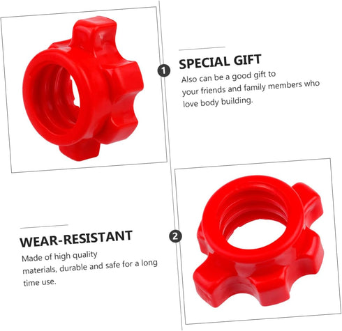 4 Pcs collar clip curly dumbbell supplies curling iron dumbbell hex nut household lock ring pole...