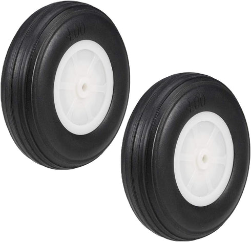 uxcell Tire and Wheel Sets for RC Car Airplane,PU Sponge Tire with Plastic Hub,4 Inch 2pcs...