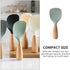 MAGICLULU Silicone Rice Spoon Kitchen Utensils Cooking Ladle Wooden Rice Paddle Rice Spatula Korean Rice Paddle Rice Serving Spoon Scoop Reusable ...