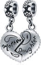 Choruslove Mothers Day Series 925 Sterling Silver Dog Paw, Mother Daughter/Son Heart Piece, I Love You Mom, Family Tree, Best Friend Bear Beads fi...
