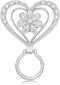 New Crystal Flower Brooch Magnetic Clip Holder Double Heart Magnetic Eyeglass Holder Brooch...