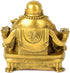 Fengshui Buddha Statue for Lucky & Happiness God of Wealth,Laughing Buddha on Emperor`s Dragon Chair,Brass Buddhist Statues and Sculptures Home De...