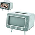 SGVAHY Tissue Box Holder Retro TV Tissue Box Cover Cute and Practical Cell Phone Holder Tampon Holder for Bathroom Kitchen Bedroom Dressers Desks ...