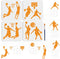 4pcs Basketball Player Stencils 7.8×7.8inch Basketball Stencils with Paint Brush Shooting Dribbling Basketball Theme Template Decor on Walls Fabri...