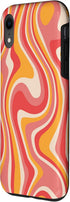 iPhone XR Retro Groovy Liquid Swirl Hippie 70's 80's Psychedelic Phone Case...