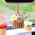 Car Hanging Ornament Cute Crochet Plant Rear view Mirror Pendant Decoration Handmade Knitted Mirror Hanging Car Interior Accessories Gardening Han...