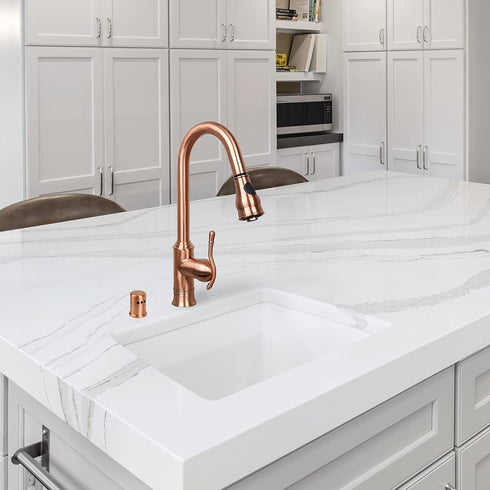 Akicon Copper Kitchen Dishwasher Air Gap Cap, Copper Air Gap Cover for Replacement(AK105AC)...
