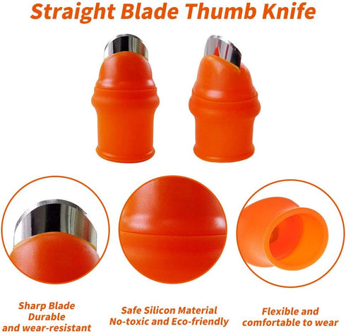 12 Pcs Gardening Silicone Thumb Knife Harvesting Tool, Separator Finger Plant Fruit Picking Knife Garden Tool (L)...