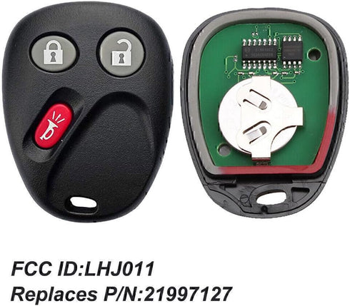 Key Fob for Chevy Silverado Equinox Suburban 2003-2006 | Mushan Key Fob LHJ011 | Replacement Key for Chevy&for Cadillac | 3-Button Key Fob | Easy ...