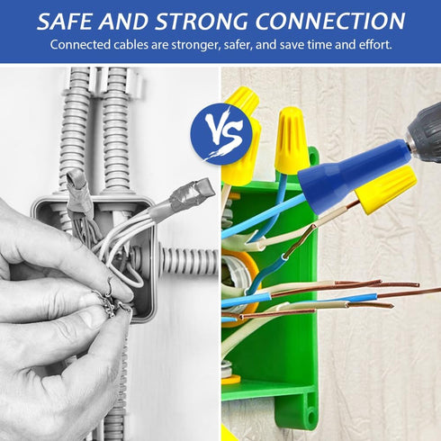 Wire Twisting Tool with 1 box Wire Caps, Wire Nut Driver Spin Twisting Wire Connector Socket Wire Twisting Spinner for Drill and Wire Connector Dr...