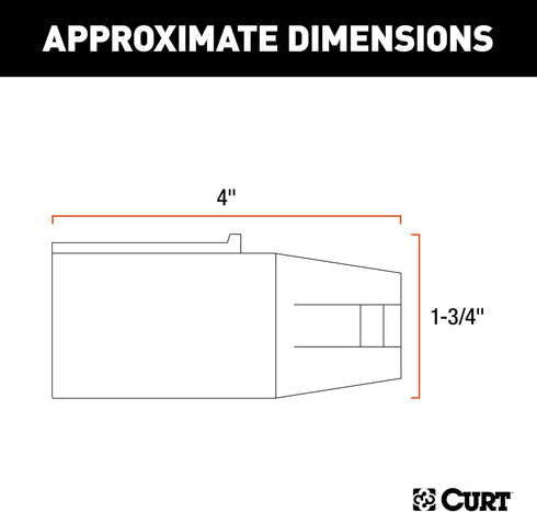 CURT 57661 7-Way RV Blade Vehicle-Side to 6-Way Round Trailer Wiring Adapter, Center Pin Brake Lights...