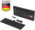 Perixx PERIBOARD-333B Wired Backlit USB Keyboard- X Type Scissor Keys - Compact 14.25x4.57 Inches - Big Print Letters - White Backlit - US English...