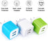 Wall Charger, Sicodo 3-Pack Dual Port USB Home Travel Wall Charger Plug Compatible with iPhone 15,14,13,12, SE,11, X Pro Max, Plus, Mini, Samsung ...