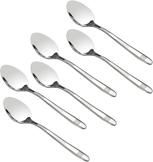12-Piece Stainless Steel Dessert Spoons, Small Spoon...