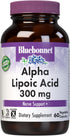 BlueBonnet Alpha Lipoic Acid 300mg - Powerful Antioxidant Nerve Support Supplement for Women & Men - Non-GMO, Vegan, Kosher - Gluten-Free, Soy-Fre...
