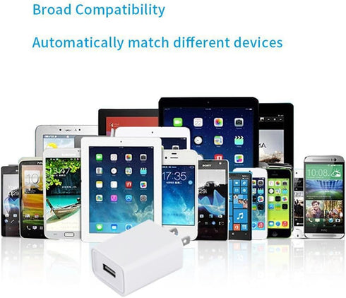 USB Wall Charger FOBSUNLAND ®. USB Wall Plug 5V 2A AC Power Adapter Compatible with iPhone,Pad,Samsung,Tablet,Kindle and More (White 2pack)...