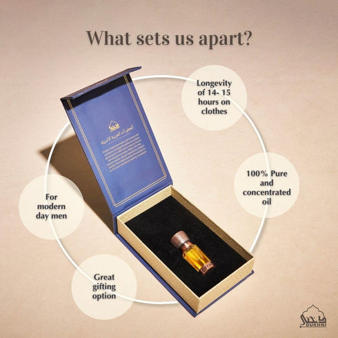 Dukhni Oud Swisseri Attar Oud for a Contemporary Consumer | Perfect for Ramadan & Eid gifts | Authentic Arabic Fragrance Oil | 100% Pure, Alcohol-...