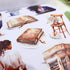 A5 Pre-cut Journal Sticker Book for Journaling, Dual Materials, Women House 20 Unique Junk Journal Stickers Paper Sheets for Scrapbooking Supplies...