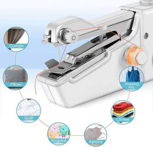 Sewing Machines, Handheld Sewing Machine Mini, Cordless Portable Electric Sewing Machine with Sewing Accessories for Beginners, Suitable for Cloth...