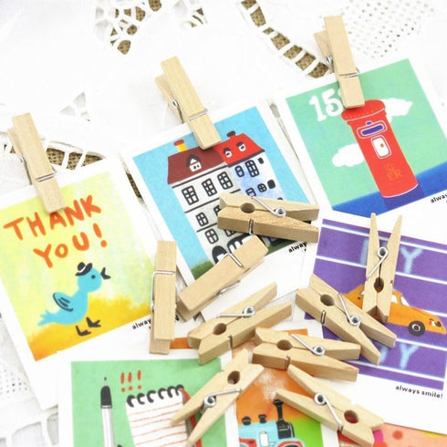 50Pcs Wooden Small Size 30Mm Mini Natural Wooden Clips Multifunction Craft Decora Clips Photo Paper Peg Clothespin Professional Design,Clothes Pin...
