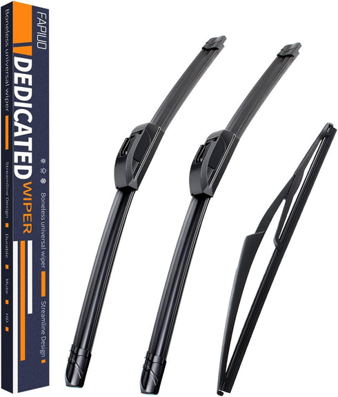 Replacement for Nissan Pathfinder 2013-2020, Rogue 2015-2021 Silent Wipers -FAPIUO Front and Rear Windshield Wipers 26"/17"+12" Full Blade Set (3 ...