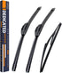 Replacement for Nissan Pathfinder 2013-2020, Rogue 2015-2021 Silent Wipers -FAPIUO Front and Rear Windshield Wipers 26"/17"+12" Full Blade Set (3 ...