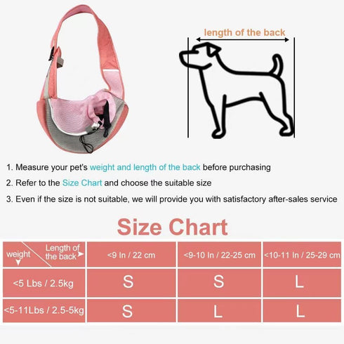 FEimaX Pet Dog Sling Carrier Puppy Pet Slings Bag for Small Dogs Cats Satchel Carriers Breathable Mesh Hand Free with Adjustable Strap Doggie Cros...