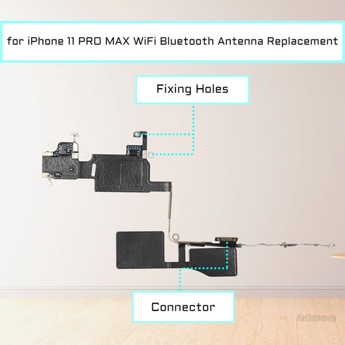 for iPhone 11 PRO MAX WiFi Bluetooth Antenna Flex Cable Replacement 11PROMAX WLAN Bluetooth Antenna Connector with Repair Fix Tool A2161 A2220 A22...