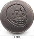17mm Skull and Bones Gun Black Jean Buttons No-Sew Tack Buttons Kit...