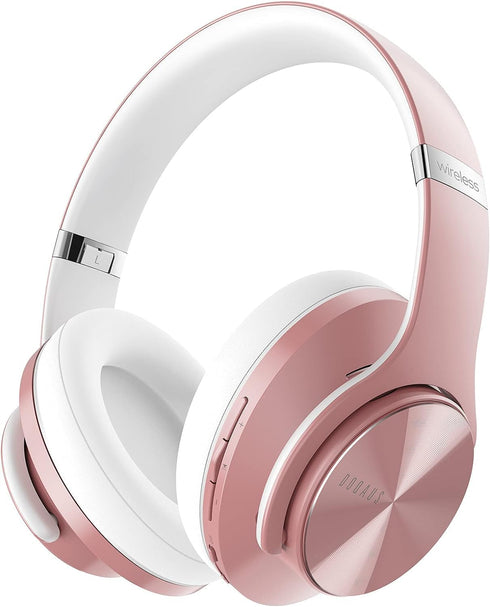 DOQAUS Bluetooth Headphones Over-Ear, 90 Hrs Playtime Wireless Headphones with 3 EQ Modes,HiFi Foldable Headphones with Microphone and Soft Protei...