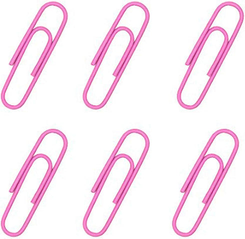 300 Pack Small 33mm Paper Clips - 1.3 Paper Clip Office Supply Accessories - Cute Paper Needle - Vinly Coated Color Bookmark(Pink)...