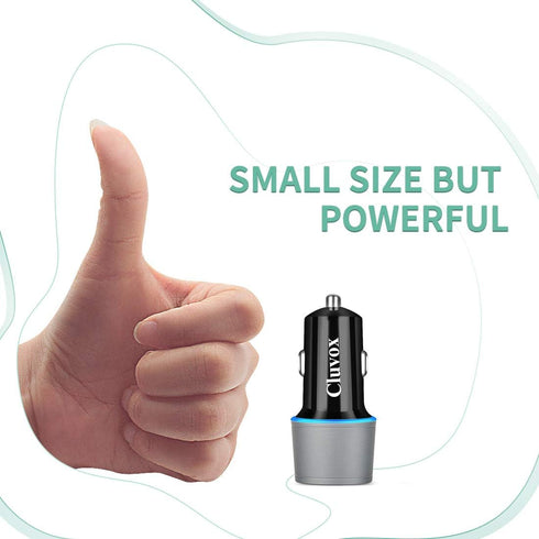 Dual USB Car Charger Adapter, Cluvox 20W Fast Charge Car Charger Compatible for iPhone 15 Pro Max/Plus/14/13/12/11/XS/XR/8/SE 2020/iPad 8th/Pro/Ai...