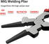 8" Welding Pliers, Multifunction Carbon Steel MIG Welding Pliers with Insulated Handle, Long Nose Pliers Wire Cutting Pliers...
