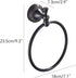 Oil Rubble Bronze Brass Bath Towel Ring, Wall Mounted Black Bathroom Hardware Accessories, Pattern Carving Design...
