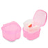 Dental Orthodontic Retainer Container Cleaning Case,Denture Bath Box Case Cup Holder, Mouthguard Storage Soaking Case - Pink...