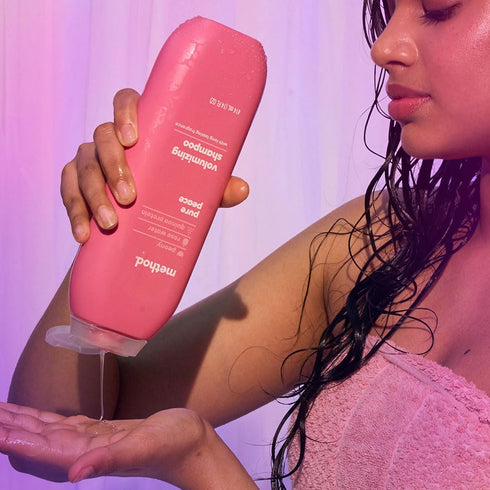 Method Volumizing Shampoo, Pure Peace with Rose, Peony, and Pink Sea Salt Scent Notes, Paraben and Sulfate Free, 14 oz (Pack of 1)...