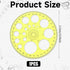 Circle Template 360° Protractor Round Stencil, Plastic Circle Ruler for Drawing, Circle Stencil Measuring Tools for Building Formwork Office Schoo...