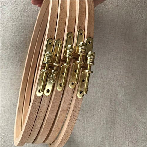 WRMHOM 8.5 X 5.2 Inch Wooden Oval Embroidery Hoops Cross Stitchey Framing Hoop Hand Oval Hoops Needlework Sewing Art Tool Craft Supply (5)...