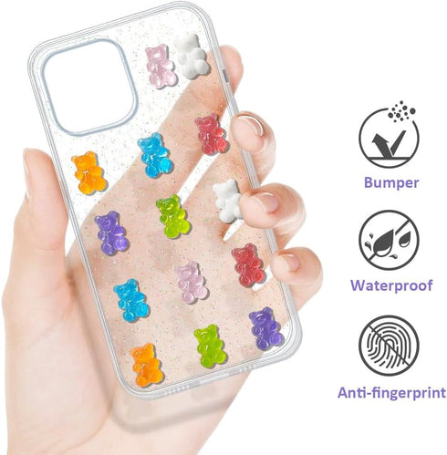 UnnFiko Cute Clear Phone Case for iPhone 7/8, Super Kawaii Cartoon Bears, Funny Creative Soft Protective Phone Cases Cover for iPhone 7/8(Bears)...