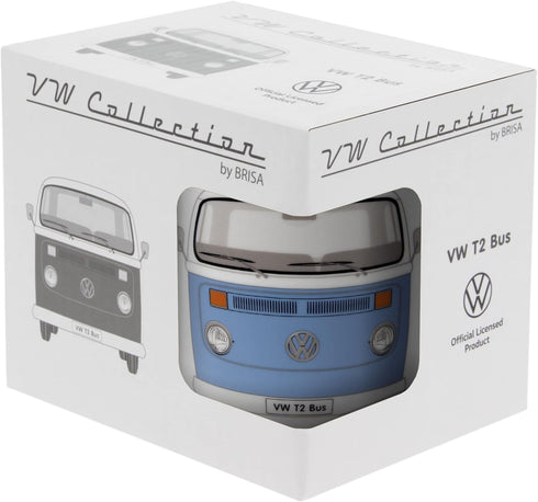 BRISA VW Collection - Volkswagen Large Ceramic Coffee-Tea-Cappuccino Mug Cup in T2 Bus Campervan Design (370 ml/12.5 fl oz) (Blue)...