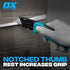 OX Tools Pro Heavy Duty Fixed Blade Folding Knife w/Easy Change Blade Button - Quick Fold Action & Strong Lightweight Construction | Includes 3 Re...