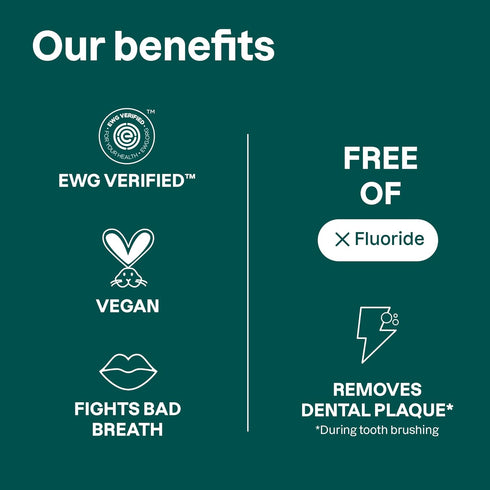 ATTITUDE Fluoride-Free Toothpaste, Plant- and Mineral-Based Ingredients, Vegan, Cruelty-Free and Sugar-Free, Whitening, Peppermint, 4.2 Oz...