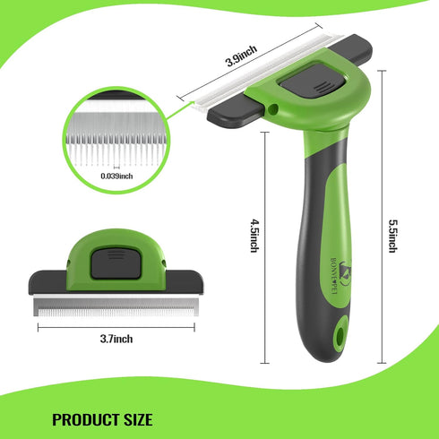 Bonve Pet Grooming Brush, Upgrade Pet Deshedding Tool for Dogs & Cats Effectively Reduces Shedding by Up to 95%, Dramatically Reduces Shedding in ...