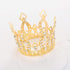 JANOU Mini Crown Tiara Cake Topper Crystal Children Hair Ornaments for Wedding Birthday Baby Shower Party Cake Decoration (Gold)...