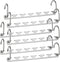 CBTONE 6 Pack Closet Space Saving Hangers, Multi-Purpose Metal Magic Cascading Hangers With Updated Hook Design for Organizing Wardrobe Clothing...
